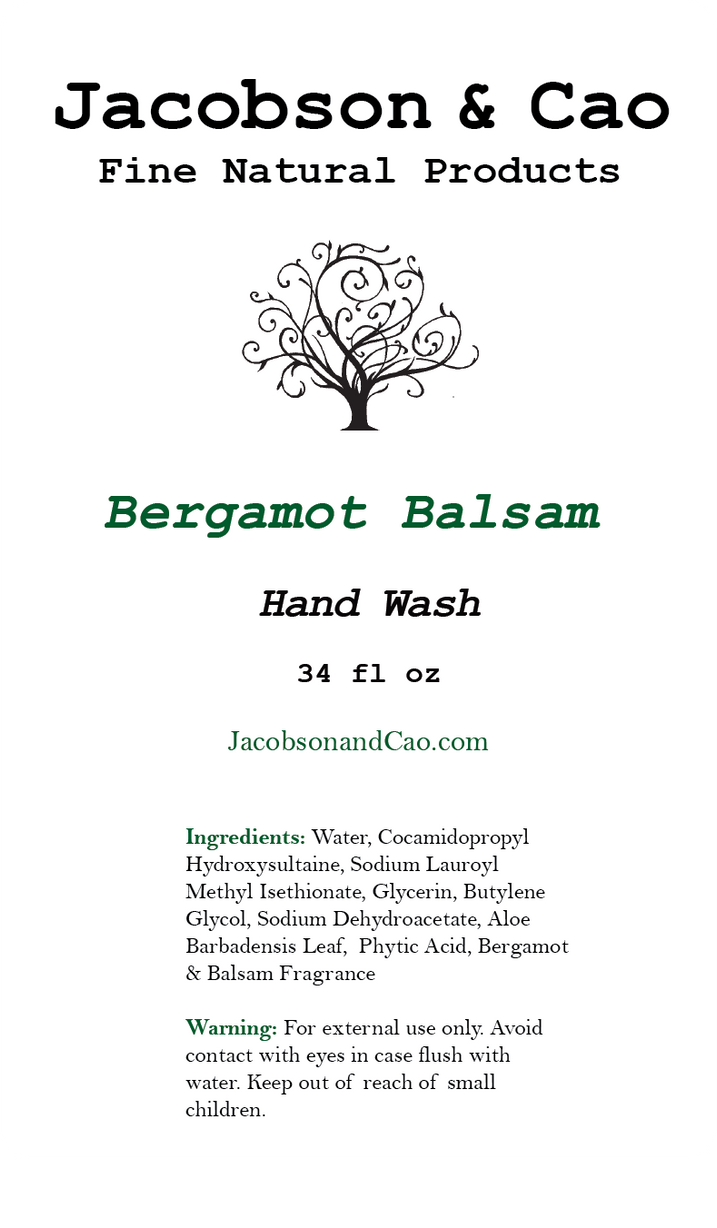 Bergamot Balsam Hand Wash Refill <p> 34 fl oz </p>