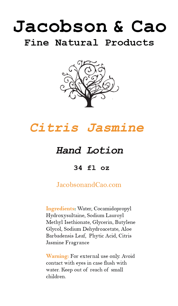 Citrus Jasmine Hand Lotion Refill <p> 34 fl oz </p>