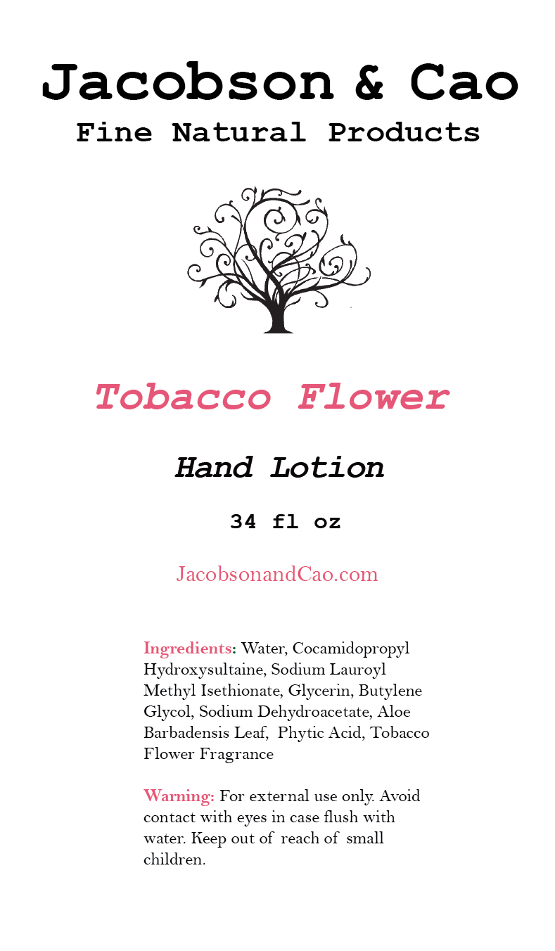 Tobacco Flower Hand Lotion Refill <p> 34 fl oz </p>
